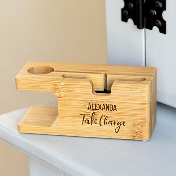 Personalised Take Charge Apple Charging Station, 2 of 6