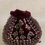 Maroon Velvet Handcrafted Luxury Potli/Wrist Bag, thumbnail 6 of 10