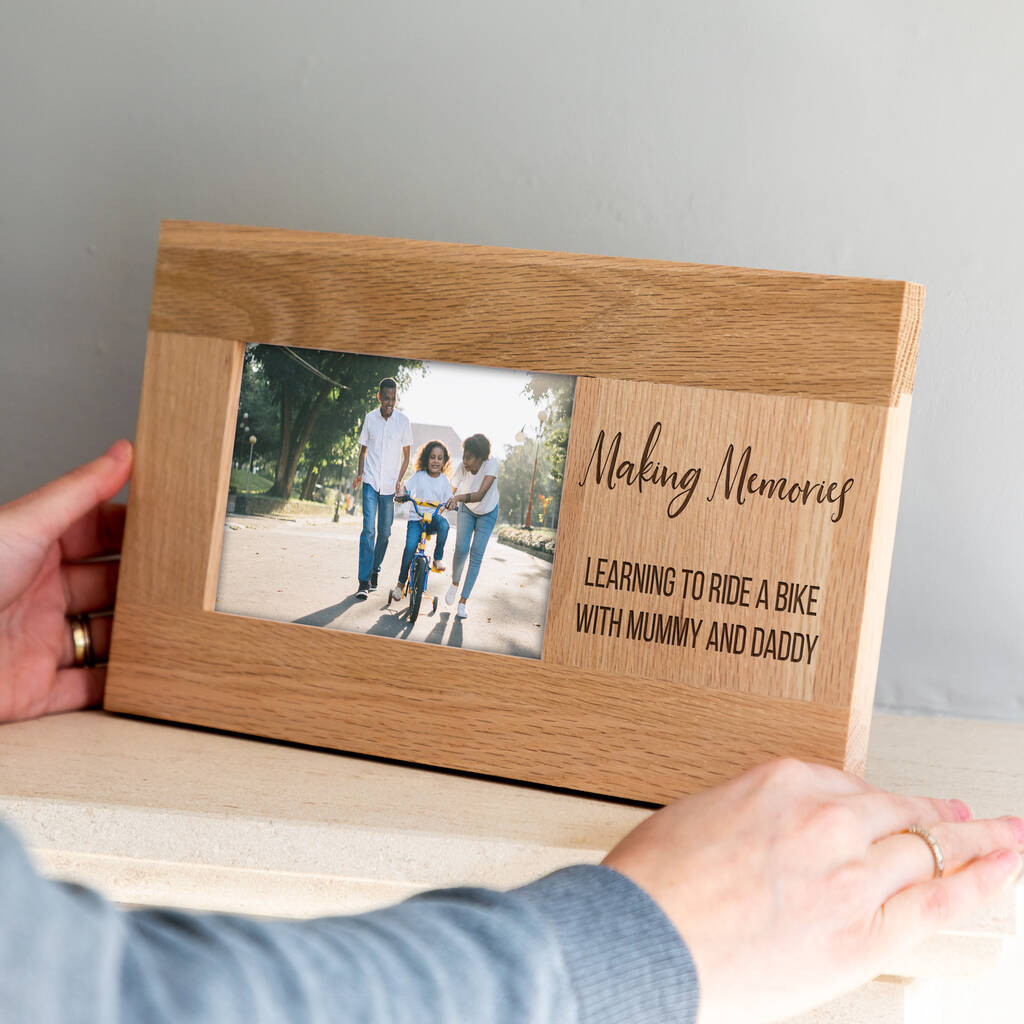 Personalised Making Memories Oak Photo Frame By Mirrorin