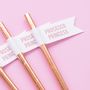 Rose Gold Party Straws With Flags, thumbnail 1 of 6