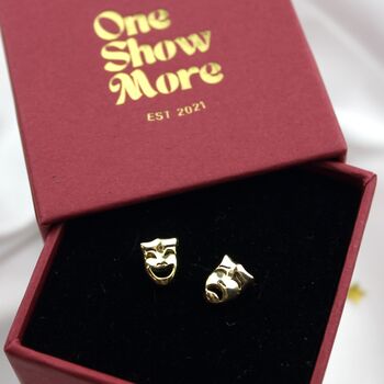 Sterling Silver Comedy And Tragedy Earrings, 3 of 6
