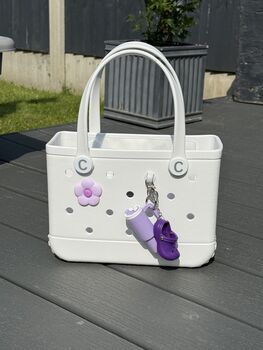 Crocbagg Summer Tote Bag, Customise With Charms And Accessories, 7 of 12