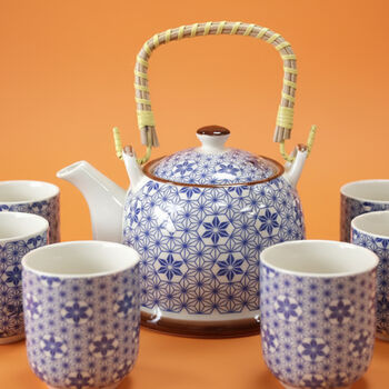 Herbal Teapot And Tea Cup Gift Set For Tea Drinkers, 7 of 12