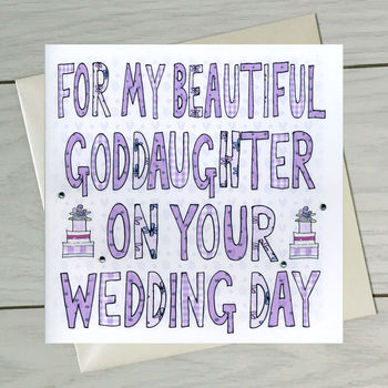 Personalised Goddaughter/ Godson Wedding Book Card, 3 of 8