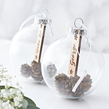 Personalised Pine Cone Christmas Bauble, 3 of 8