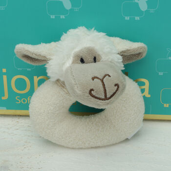 Sheep Personalised Rattle, From Birth, Gift Boxed, 2 of 6