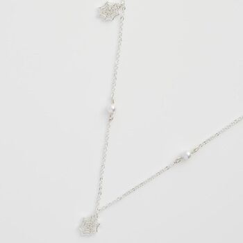 Cobweb And Pearl Silver Necklace, 3 of 7