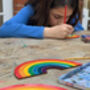 Children's Hanging Wooden Rainbow Of Hope To Colour, thumbnail 7 of 7