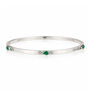 Amara Bliss Green Onyx Sterling Silver Stacking Bangle, thumbnail 1 of 11