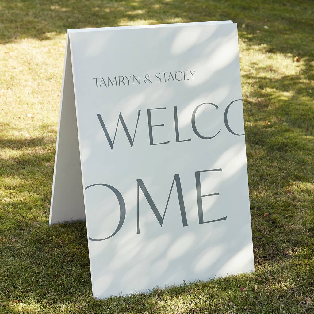 Minimal Typographic Wedding Welcome Sign, 1 of 5