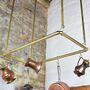 Brass Ceiling Pot And Pan Rack, thumbnail 3 of 7