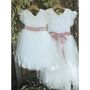 Lace Frill Sleeve Tulle Flower Girl Dress, thumbnail 4 of 7