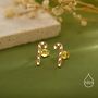 Sterling Silver Tiny Candy Cane Stud Earrings, thumbnail 6 of 12