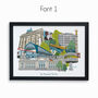 Personalised Berlin Skyline Print, thumbnail 2 of 8