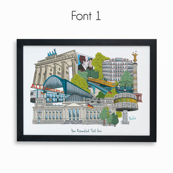 Personalised Berlin Skyline Print, 2 of 8