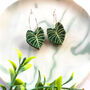 Heart Leaf Philodendron Plant Earrings, thumbnail 7 of 12