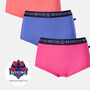 Three Pack Women's Hipster Briefs Brights, thumbnail 2 of 5