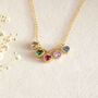 Family Birthstone Necklace With Heart Crystals, thumbnail 7 of 11
