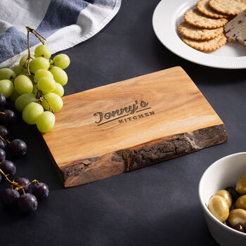 Personalised 'His Kitchen' Olive Wood Serving Board, 6 of 7