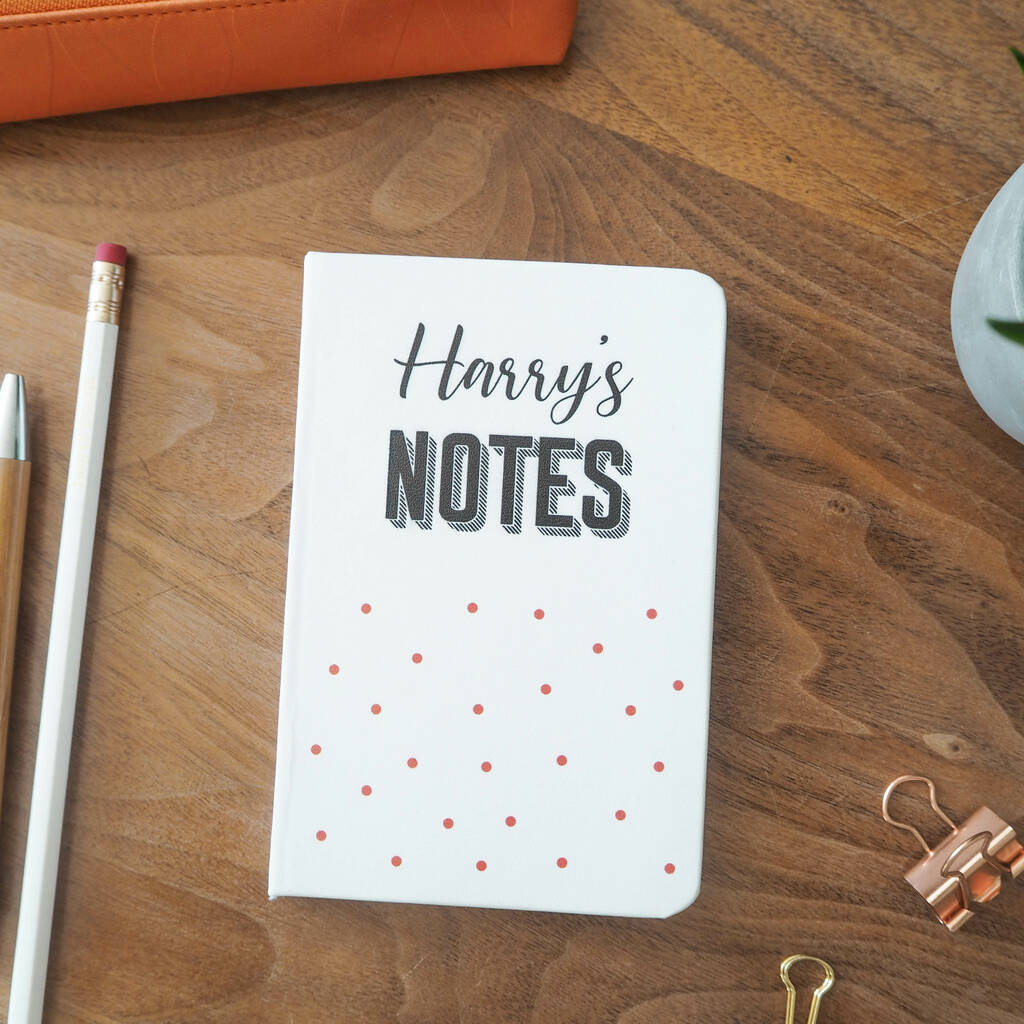 Personalised Dotted Notebook By Proper Goose