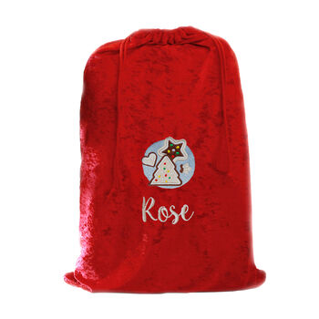 Personalised Christmas Gift Sack With Festive Cookie Designs, 2 of 6