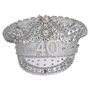 Rhinestone And Pearl Embellished 40th Birthday Hat, thumbnail 2 of 3