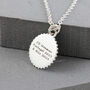 Triathlon Silver Swim Bike Run Personalised Necklace, thumbnail 2 of 12