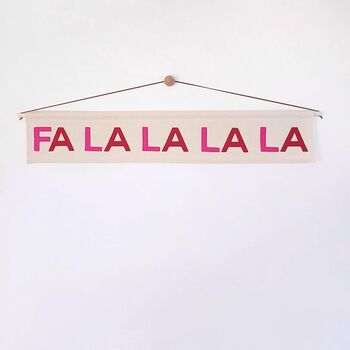 Fa La La La La Christmas Wall Hanging, 2 of 3