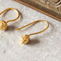Gold Peppercorn Drop Earrings, 18k Gold Vermeil, thumbnail 1 of 8