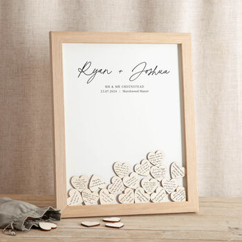 Autograph Drop Top Frame Wedding Guest Book, 2 of 5