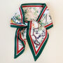 Pink And Green Forest Print Hair Or Neck Scarf, thumbnail 3 of 3