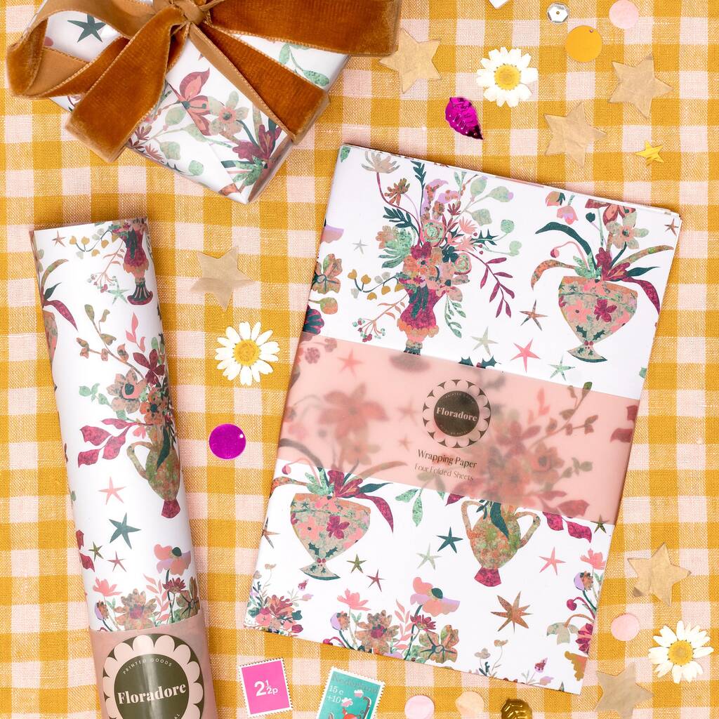 Bouquets Wrapping Paper Set, 1 of 5