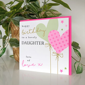 Heart Balloon Daughter Birthday Card, 2 of 3