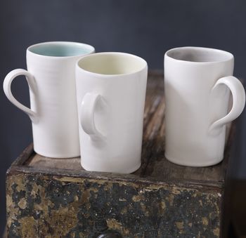 Handmade Tall Porcelain Mug, 5 of 10