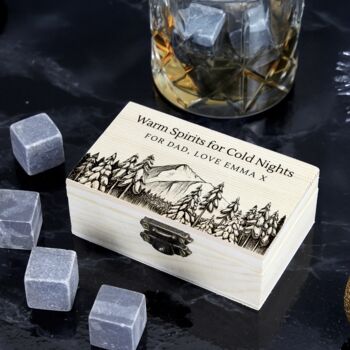 Personalised Winter Whiskey Stones Gift For Him, 3 of 3