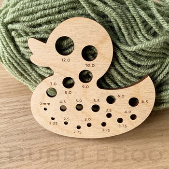 Duck Shaped Knitting Needle Gauge And Stitch Marker Set, 2 of 6