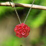 Camellia Pink Flower Pendant Necklace, thumbnail 1 of 4