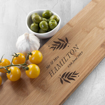 Personalised Wedding Bamboo Serving Board, 3 of 5