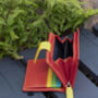 Personalised Small Mutlicolour Red Leather Purse Rfid Protected, thumbnail 7 of 9