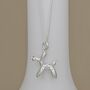 Personalised Sterling Silver Balloon Dog Necklace, thumbnail 4 of 5