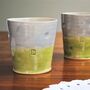 9th Anniversary Pottery Tumbler Blue Birthday Mug, thumbnail 7 of 8