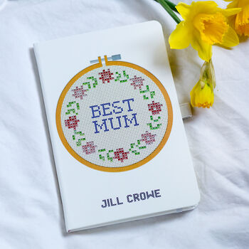 Cross Stitch 'Best Mum' Personalised Notebook, 6 of 7