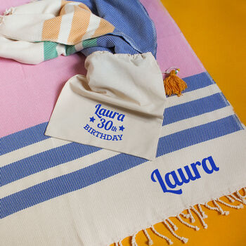 Personalised Cotton Throw Shawl Gift For Her, 5 of 10