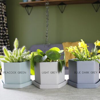 Personalised Anniversary Hexagon Plant Pot, 3 of 11