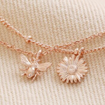 Set Of Two Daisy And Bee Chain Bracelets, 8 of 12