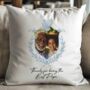 Personalised Dad And Father's Day Blue Crest Photo Cushion, thumbnail 8 of 10