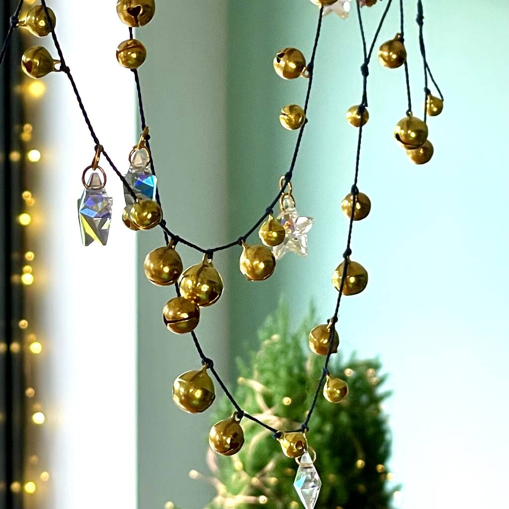 Christmas Crystal Garland, Stars And Bells By Bonnie and Bell