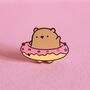 Donut Bear Enamel Pin | Cute Pin Badges, thumbnail 2 of 5