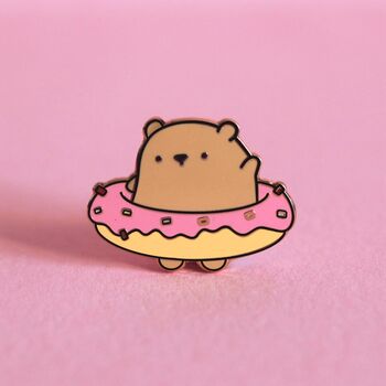 Donut Bear Enamel Pin | Cute Pin Badges, 2 of 5