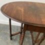 Edwardian Oak Drop Leaf Side Table, thumbnail 4 of 9